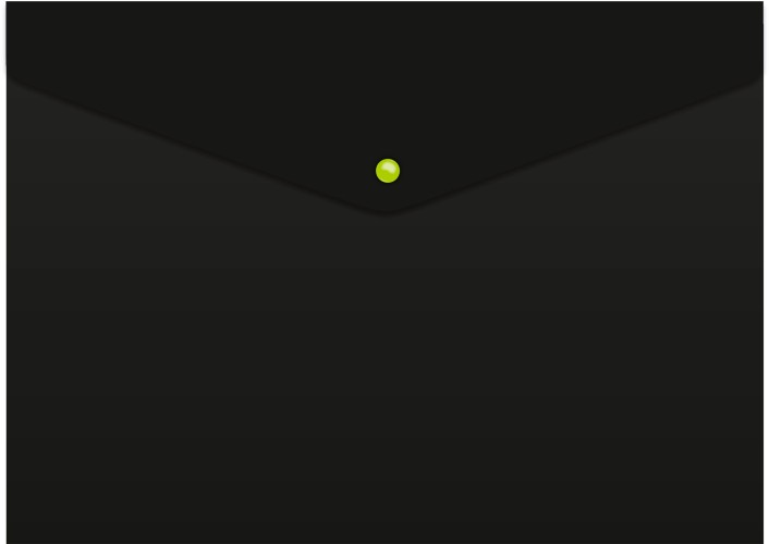 Конверт на кнопке Бюрократ Black Opal BLPK803A4/1 A4 пластик 0.18мм черный (упак.:4шт)