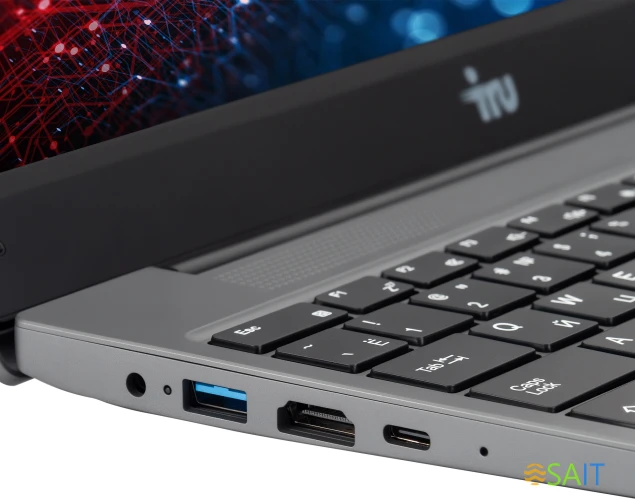 Ноутбук IRU Tactio 14RLH Ryzen 5 7430U 16Gb SSD512Gb AMD Radeon Graphics 14" IPS FHD (1920x1080) FreeDOS grey WiFi BT Cam 4000mAh (2084813)