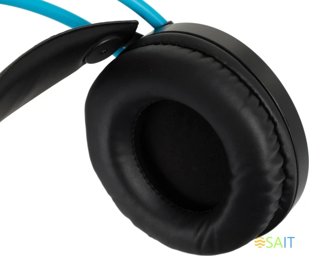 Наушники с микрофоном A4Tech Fstyler FH200U серый/синий 2м накладные USB оголовье (FH200U BLUE)