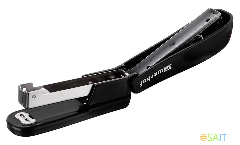 Степлер Silwerhof 24/6 (20листов) черный 50скоб пластик закрытый коробка