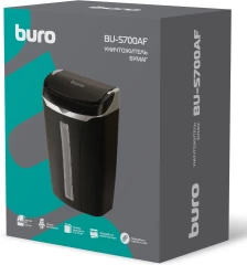 Шредер Buro Home BU-S700AF черный с автоподачей (секр.P-4) фрагменты 50лист. 14лтр. пл.карты