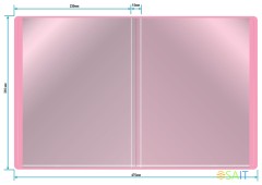 Папка с 20 прозр.вклад. Бюрократ Pastel PAST20PINK A4 пластик 0.5мм торц.карм с бум. встав розовый