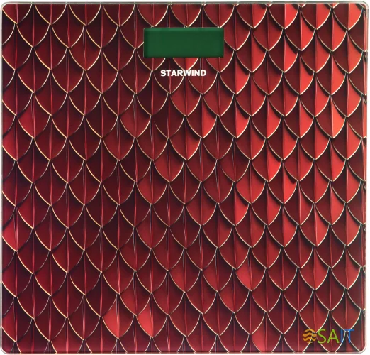 Весы напольные электронные Starwind SSP6035 макс.180кг рисунок/красный