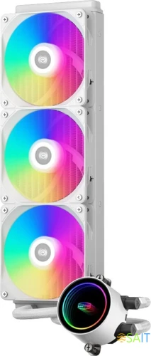 Система водяного охлаждения PcCooler DA360 WH ARGB Soc-AM5/AM4/1200/1700/1851 белый 4-pin 33.8dB Al 300W Ret (DA360-WHAWXX-GL)