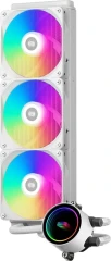 Система водяного охлаждения PcCooler DA360 WH ARGB Soc-AM5/AM4/1200/1700/1851 белый 4-pin Al 300W Ret (DA360-WHAWXX-GL)