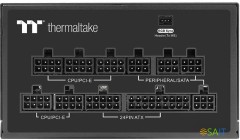 Блок питания Thermaltake ATX 850W Toughpower GF2 ARGB 80+ gold 24pin APFC 140mm fan color LED 9xSATA Cab Manag RTL