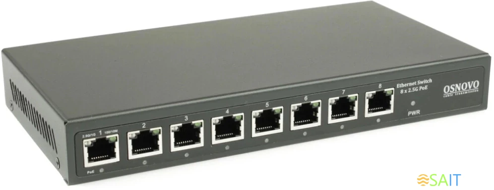 Коммутатор Osnovo SW-8D-1(120W) 120W неуправляемый