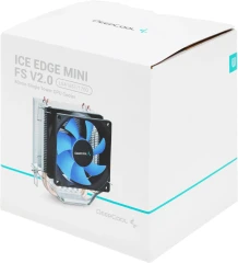 Устройство охлаждения(кулер) Deepcool Ice Edge Mini FS V2.0 Soc-AM5/AM4/1200/1700/1851 черный/синий 3-pin 25dB Al+Cu 100W 276gr Ret (DP-MCH2-IEMV2)