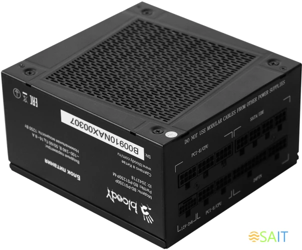 Блок питания Bloody ATX 1250W BD-PS1250P 80+ platinum (20+4pin) APFC 140mm fan 12xSATA Cab Manag RTL