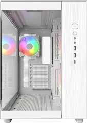 Корпус Montech King 65 PRO белый без БП ATX 8x120mm 6x140mm 2xUSB3.0 audio bott PSU