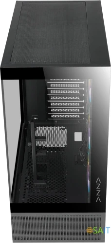 Корпус Azza TIARA черный без БП ATX 6x120mm 2x140mm 2xUSB3.0 audio bott PSU