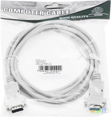 Кабель-удлинитель Ningbo COM 9pin (m) COM 9pin (f) 3м серый