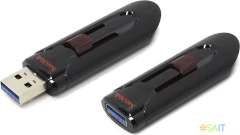 Флеш Диск Sandisk 128Gb Cruzer Glide SDCZ600-128G-G35 USB3.0 черный/красный