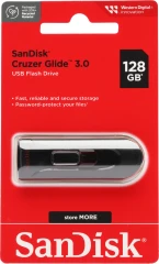 Флеш Диск Sandisk 128Gb Cruzer Glide SDCZ600-128G-G35 USB3.0 черный/красный