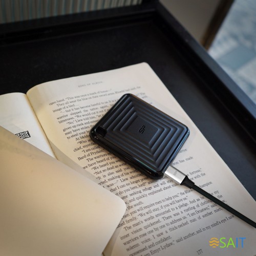 Накопитель SSD Silicon Power USB-C 2TB SP020TBPSDPC60CK PC60 1.8" черный