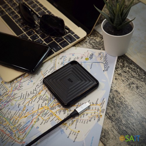 Накопитель SSD Silicon Power USB-C 2TB SP020TBPSDPC60CK PC60 1.8" черный