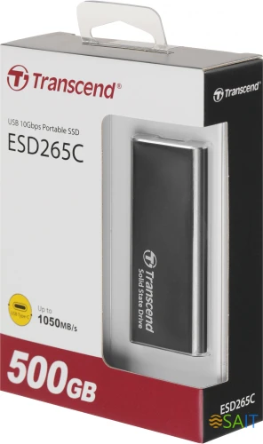 Накопитель SSD Transcend USB-C 500GB TS500GESD265C серый