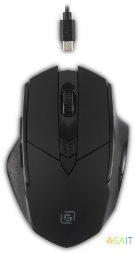 Мышь Оклик 780GW черный оптическая 3200dpi беспров. USB для ноутбука 6but (1903012)