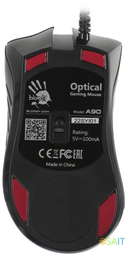 Мышь A4Tech Bloody A90 черный оптическая 6200dpi USB 8but