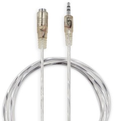Кабель-удлинитель аудио Buro Jack 3.5 (m)/Jack 3.5 (f) 1м. прозрачный (CAB025-1M)