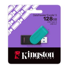 Флеш-накопитель 128GB USB 3.2 Gen 1 DataTraveler Exodia S (Black + Black) Kingston DataTraveler Exodia S DTXS/128GB