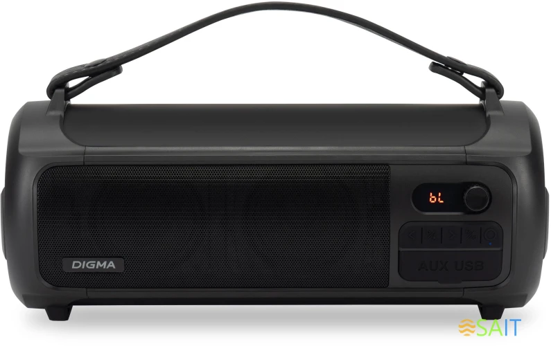 Колонка порт. Digma D-PS1523 черный 25W 2.0 BT 10м 1800mAh (SP1523B)