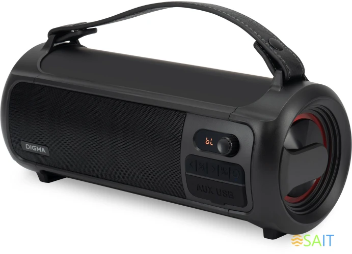 Колонка порт. Digma D-PS1523 черный 25W 2.0 BT 10м 1800mAh (SP1523B)