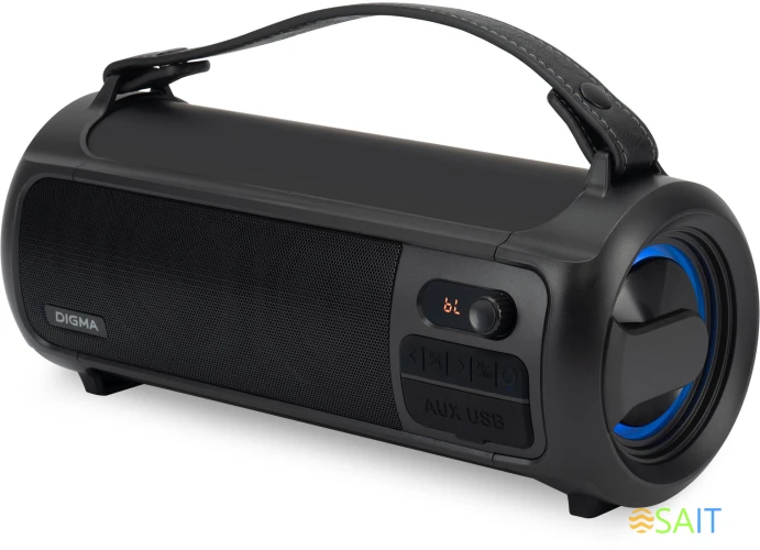 Колонка порт. Digma D-PS1523 черный 25W 2.0 BT 10м 1800mAh (SP1523B)