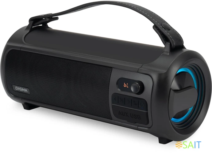Колонка порт. Digma D-PS1523 черный 25W 2.0 BT 10м 1800mAh (SP1523B)