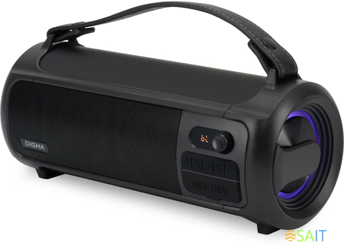 Колонка порт. Digma D-PS1523 черный 25W 2.0 BT 10м 1800mAh (SP1523B)