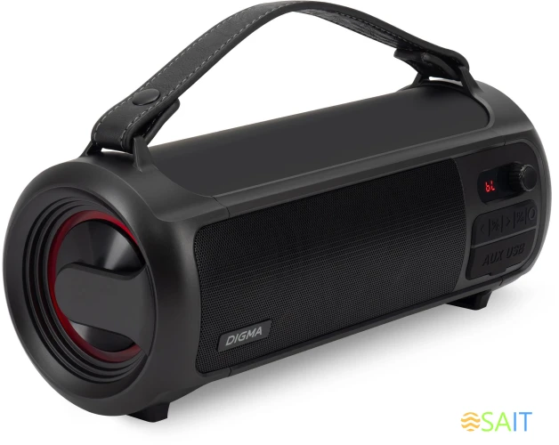 Колонка порт. Digma D-PS1523 черный 25W 2.0 BT 10м 1800mAh (SP1523B)
