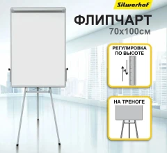 Флипчарт Silwerhof лак 70x100см на треноге белый