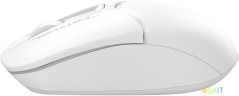 Мышь A4Tech Fstyler FB12S белый оптическая 1200dpi silent беспров. BT/Radio USB 2but (FB12S USB WHITE)