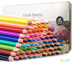 Карандаши цв. Deli 6568 липа цветной корпус 72цв. мет.кор.