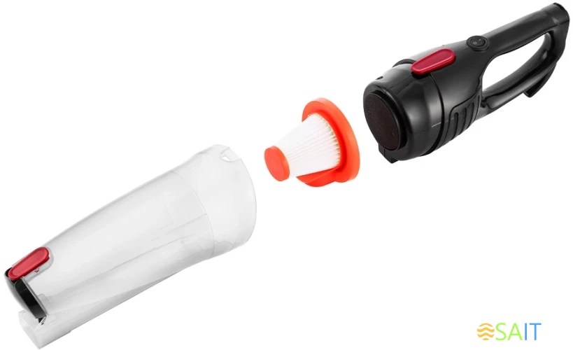 Пылесос ручной Kitfort КТ-597-1 600Вт черный/красный