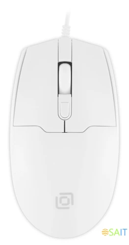 Мышь Оклик 147M белый оптическая 2000dpi USB 4but (1868746)