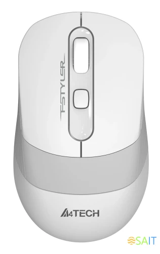 Мышь A4Tech Fstyler FG10S белый/серый оптическая 2000dpi silent беспров. USB для ноутбука 4but (FG10S WHITE)