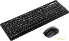 Клавиатура + мышь A4Tech Fstyler FG1012 клав:черный/серый мышь:черный USB беспроводная Multimedia (FG1012 BLACK)