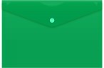 Конверт на кнопке Бюрократ -PK804A5NGRN A5 непрозрачный пластик 0.18мм зеленый