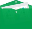 Конверт на кнопке Бюрократ -PK804A5NGRN A5 непрозрачный пластик 0.18мм зеленый