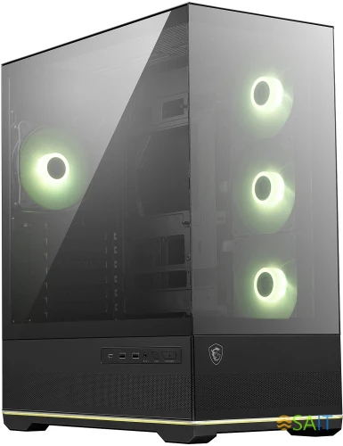 Корпус MSI MAG Pano 110R PZ черный без БП ATX 6x120mm 4x140mm 2xUSB3.0 audio AirDuct bott PSU