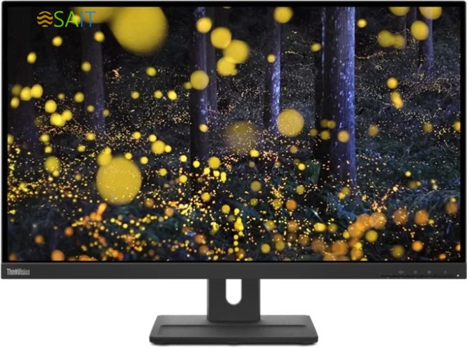 Монитор Lenovo 27" ThinkVision E27q-20 черный IPS LED 4ms 16:9 HDMI M/M матовая HAS Piv 1000:1 350cd 178гр/178гр 2560x1440 75Hz DP 2K 6.6кг