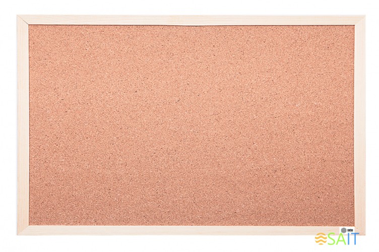 Доска пробковая Cactus CS-CWBD-30x45 пробковая коричневый 30x45см деревянная рама пробка