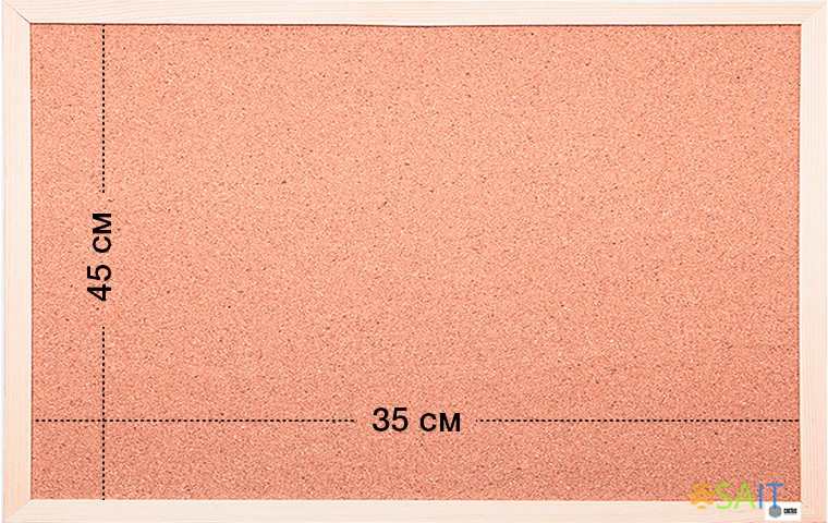 Доска пробковая Cactus CS-CWBD-30x45 пробковая коричневый 30x45см деревянная рама пробка