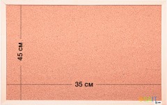 Доска пробковая Cactus CS-CWBD-30x45 пробковая коричневый 30x45см деревянная рама пробка