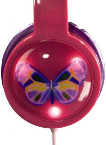 Наушники мониторные Hama Blink`n Kids 1.2м розовый проводные оголовье (00135664)