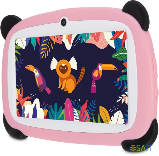 Планшет Digma Kids A7 SC9863A (1.6) 8C RAM2Gb ROM32Gb 7" IPS 1024x600 4G 1Sim Android 11.0 Go розовый 2Mpix 0.3Mpix BT WiFi microSD 128Gb 2800mAh