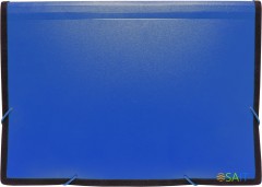 Портфель Бюрократ -BPR13LBLUE 13 отдел. A4 с окантовкой пластик 0.7мм синий