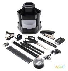 Настольный набор Silwerhof (17 предметов) пластик черный