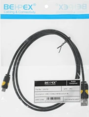 Кабель 2A Smooth Connector USB (m)-micro USB (m) 1м черный